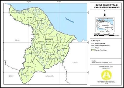 Administrative map of Karawang Then the plains of Karawang Regency if... | Download Scientific ...