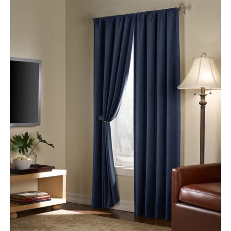 Maytex Serenity Solid Blackout Thermal Rod pocket Single Curtain Panel - Walmart.com