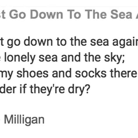 Stream 176 I Must Go Down to the Sea Again by Spike Milligan by Samuel West #PandemicPoems ...