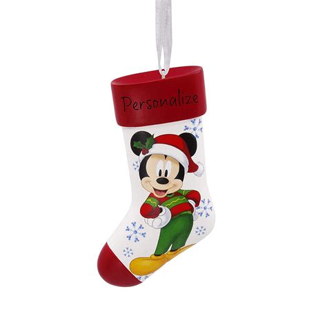 Hallmark Christmas Ornaments, Disney Mickey Mouse Stocking Personalized Ornament - Walmart.com ...