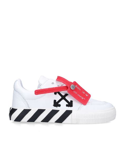 Off-White Kids white Vulcanised Low-Top Sneakers | Harrods UK