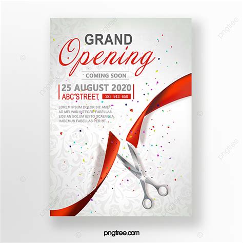 Opening Ribbon Cutting Ribbon Invitation Template Download on Pngtree