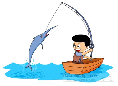 Fishing-Clipart - boy-catching-big-fish-with-fishing-rod-clipart-6212 - Classroom Clipart