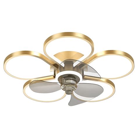 Nordic Flower Ceiling Fan Light Dimmable LED Flush Mount Ceiling Fan ...