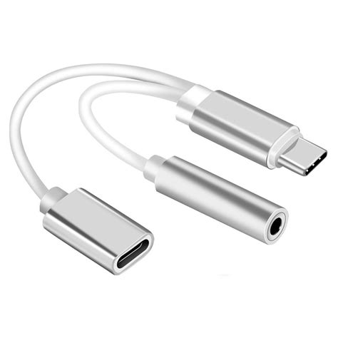 USB-C Type-C to 3.5mm Headphone Audio Adapter Charging Cable