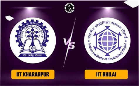 IIT Kharagpur Vs IIT Bhilai, M.Tech Courses, GATE Cut Off, Placements