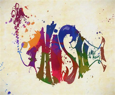 Colorful Phish Logo Painting by Dan Sproul