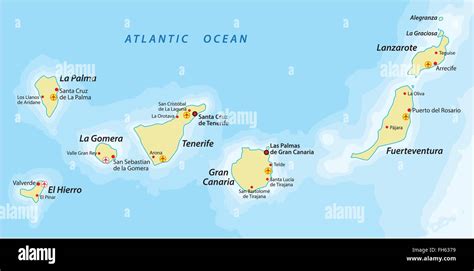 Canary Islands map Stock Vector Image & Art - Alamy