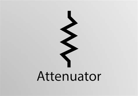 Premium Vector | Attenuator Engineering Symbol, Vector symbol design. Engineering Symbols.