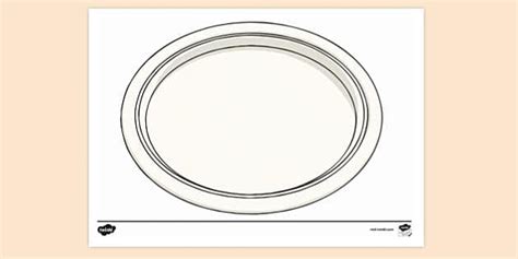 Kitchen Plate Colouring Sheet (teacher made) - Twinkl