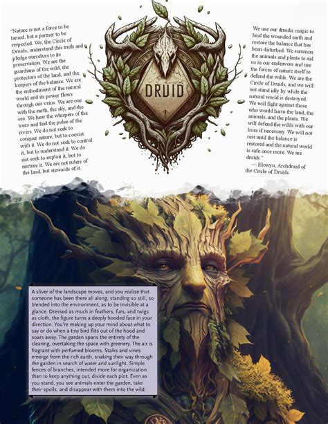 Pure Druid - Circle of Druids 5e : r/DnDHomebrew