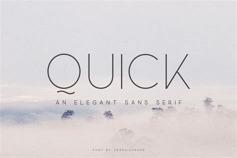 Quick - An Elegant Sans Serif | Sans Serif Fonts ~ Creative Market