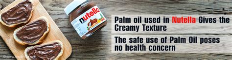 Nutella Contains Palm Oil but Poses No Cancer Risk