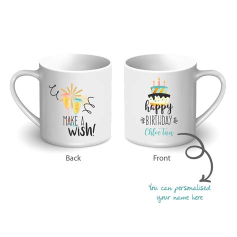 Personalised Mug – Happy Birthday (Birthday Cake) – Gifts With Love