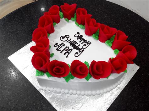 Heart shaped cake red roses - Cake for you