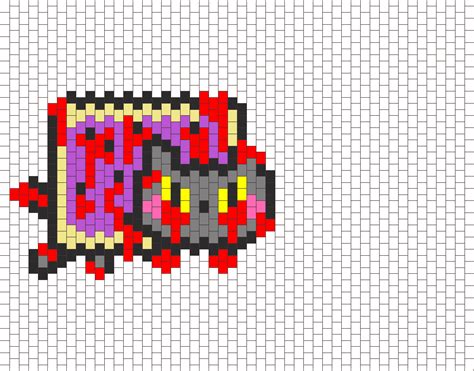 Pixel Art Minecraft Grid Nyan Cat