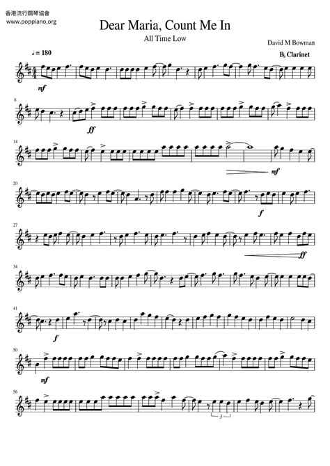 All Time Low-Dear Maria, Count Me In Sheet Music pdf, - Free Score ...