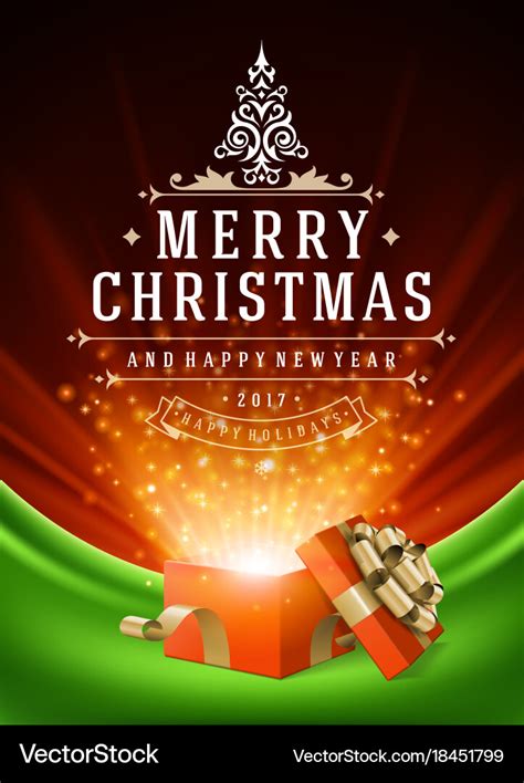 Christmas greeting card or poster design Vector Image