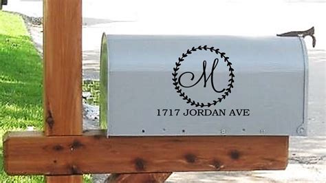 Monogram Mailbox Decal / Custom Mailbox Decal / Mailbox Sticker Decal ...