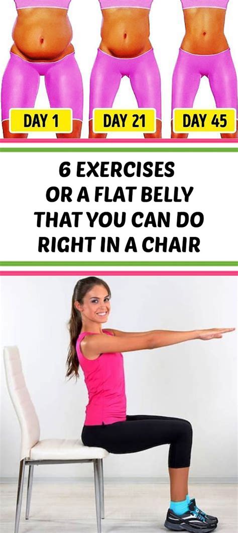 6 Exercises for a Flat Belly That You Can Do Right in a Chair #workout ...