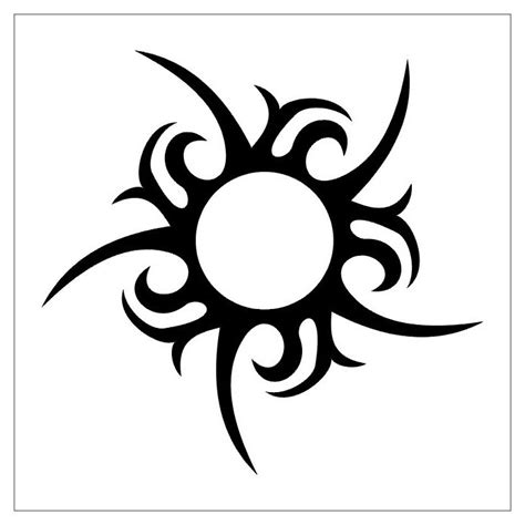 tribal sun tattoo stencil - Clip Art Library