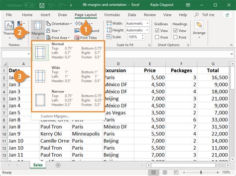 Change Page Margins in Excel | CustomGuide