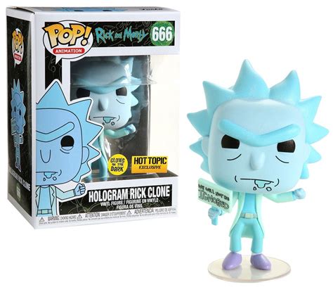 Hologram Rick Clone #666 Glow in the Dark Hot Topic Exclusive Funko Pop - Maverick Autographs ...