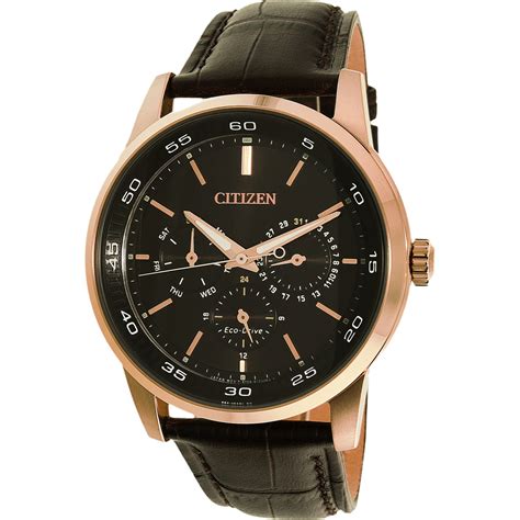 CITIZEN - Citizen Men's BU2013-08E Gold Leather Eco-Drive Dress Watch ...