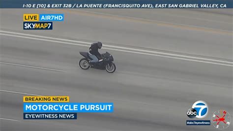 Motorcyclist leads authorities on high-speed chase through San Gabriel Valley | ABC7 - YouTube