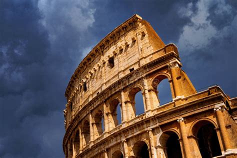 Rome Colosseum Architecture in Rome City Center Stock Image - Image of ...