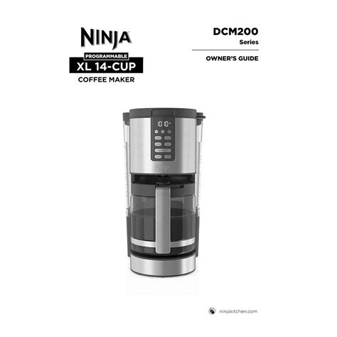 Ninja Programmable XL 14-Cup Coffee Maker PRO DCM201BK Manual