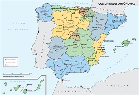 Mapa de España por comunidades - Mapa de España