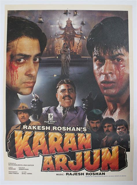 Buy Karan Arjun 1995 Original Bollywood Movie Poster - Posterally Studio | Buy Original ...