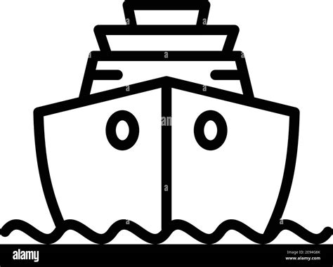 Motor rescue boat icon. Outline motor rescue boat vector icon for web ...