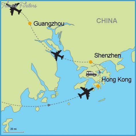 MAP OF SHENZHEN AND HONG KONG - TravelsFinders.Com