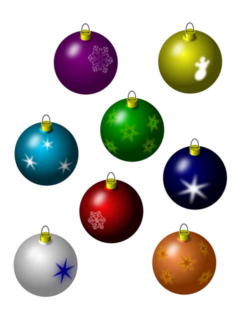 Clipart - christmas bulbs