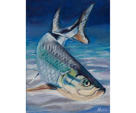 Tarpon - Original Acrylic Painting - Hooked for Life