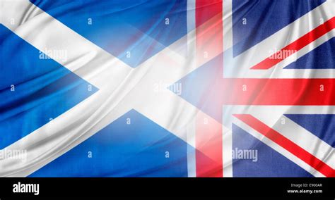 England flag scotland flag together hi-res stock photography and images ...