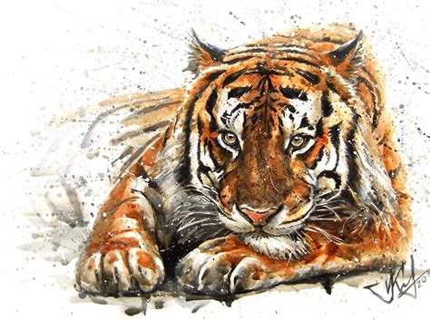 Tiger watercolor painting by Konstantin Kalinin on Dribbble