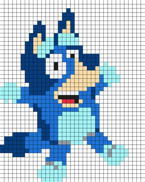 Bluey by IKandiAddict on Kandi Patterns | Perler bead art, Melty bead ...