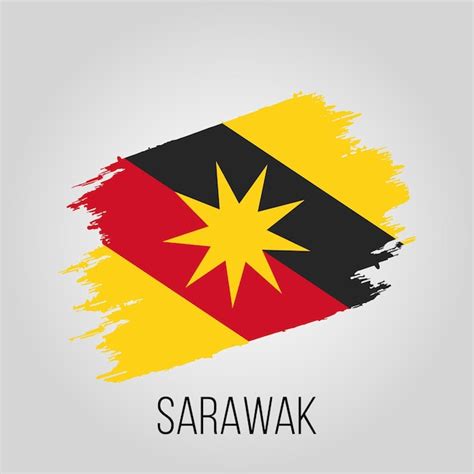 Premium Vector | Vector malaysia state Sarawak and region vector grunge ...