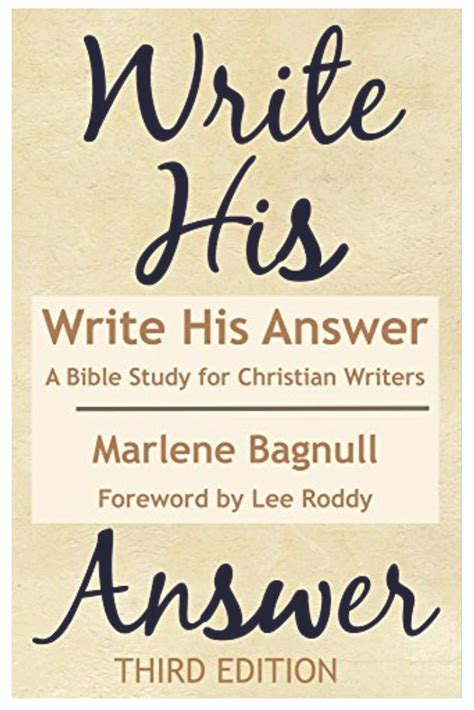 Write His Answer: A Bible Study for Christian Writers is perfect for ...