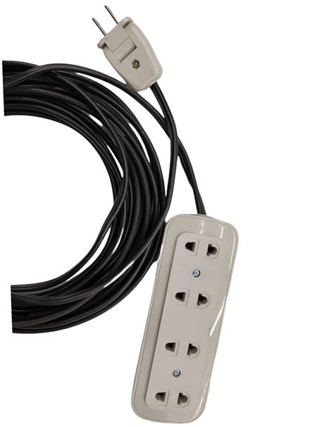 Extension Cord 2200W 10A 250V Flat Cord AWG 16/2 Omni Plug WSP-003 ...