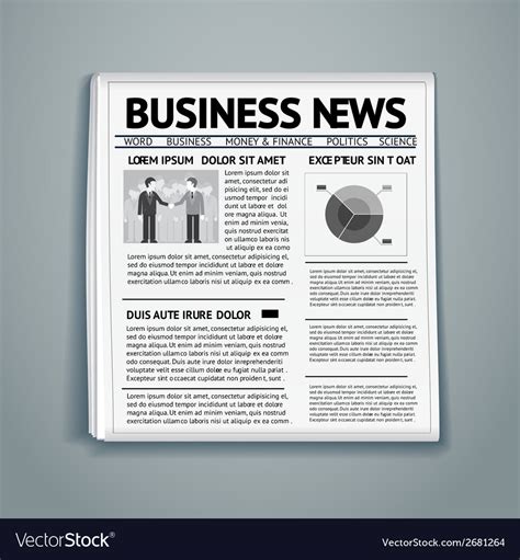 Business newspaper Royalty Free Vector Image - VectorStock