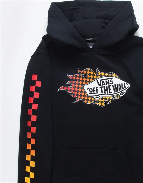 VANS Logo Pullover Boys Hoodie - BLACK | Tillys