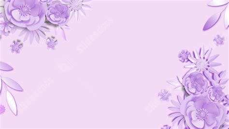 Beautiful Paper Cutting Nature Floral Purple Flowers Powerpoint ...