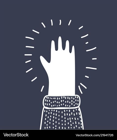 Hand palm silhouette Royalty Free Vector Image