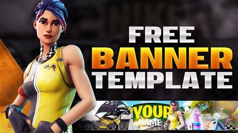 FORTNITE BANNER TEMPLATE - Free Download | AtmoArtworks - YouTube