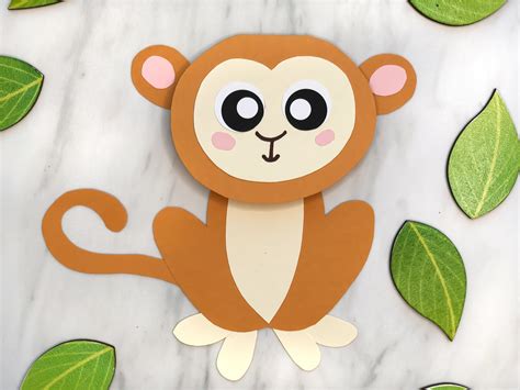 Cute Monkey Craft For Kids (With Free Printable Template)