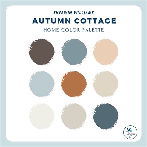 Autumn Cottage Color Palette for Home Interior Paint Palette for ...